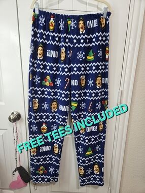 ELF Novelty Holiday Emoji Pajama Pants